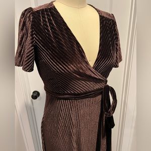 BALTIC BORN ANDI WRAP DRESS - BLACK ORCHID